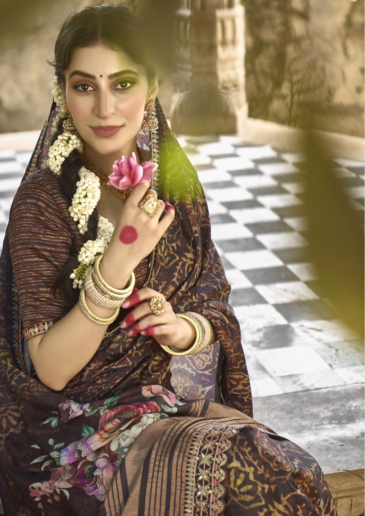 Brown Gajri Silk