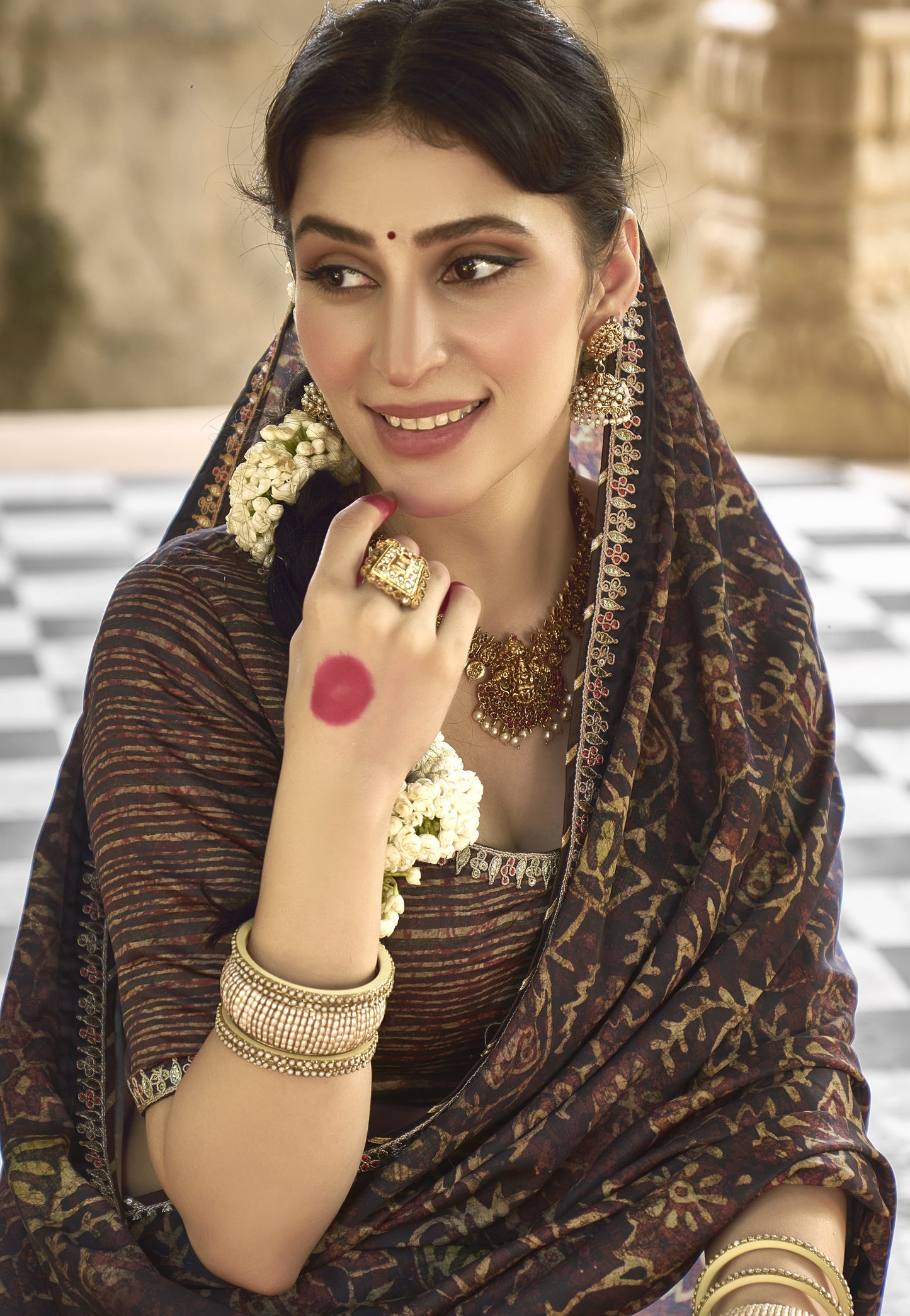 Brown Gajri Silk