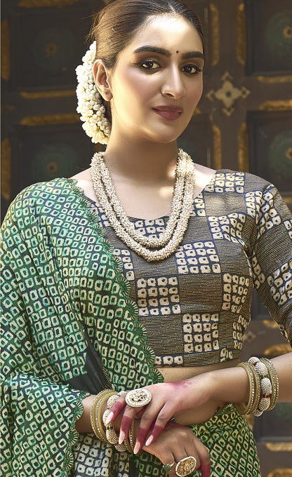 Green Gajri Silk