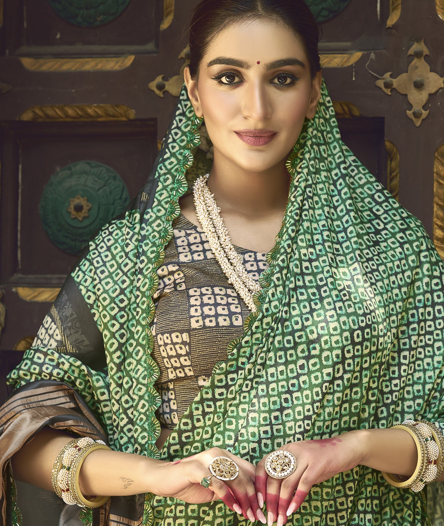 Green Gajri Silk