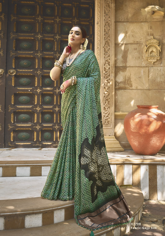 Green Gajri Silk