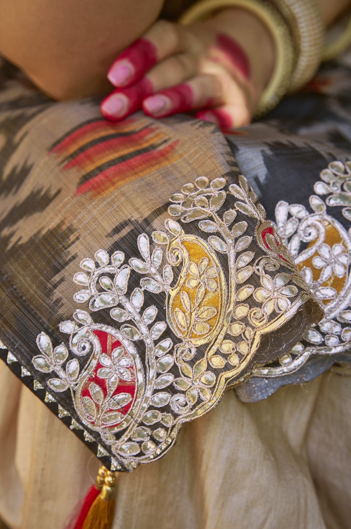 Beige Gajri Silk