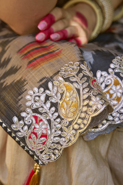 Beige Gajri Silk
