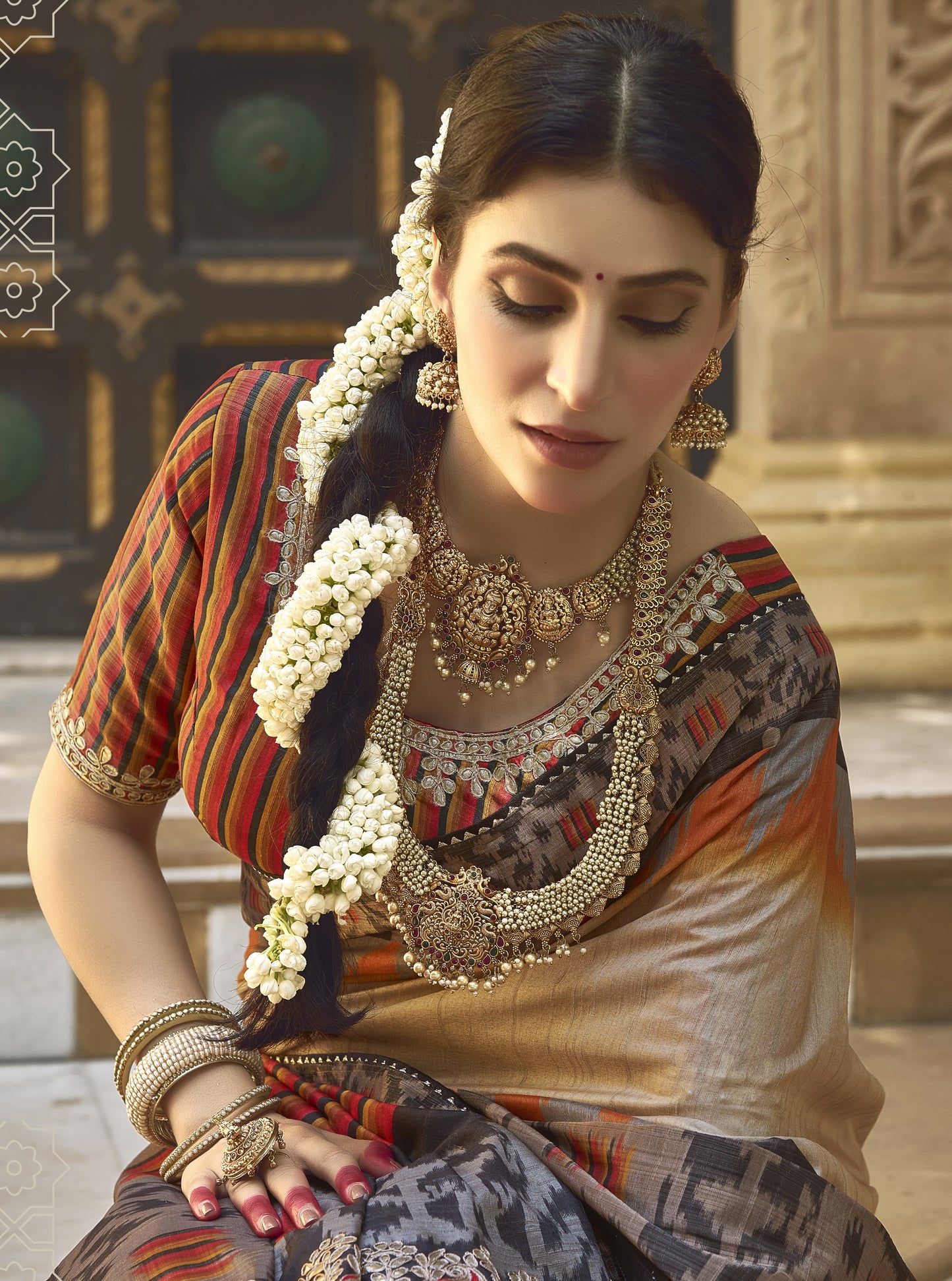Beige Gajri Silk