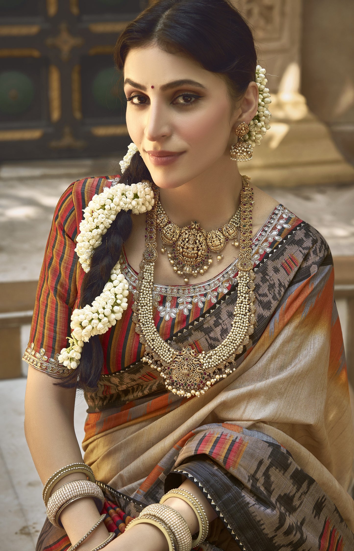 Beige Gajri Silk