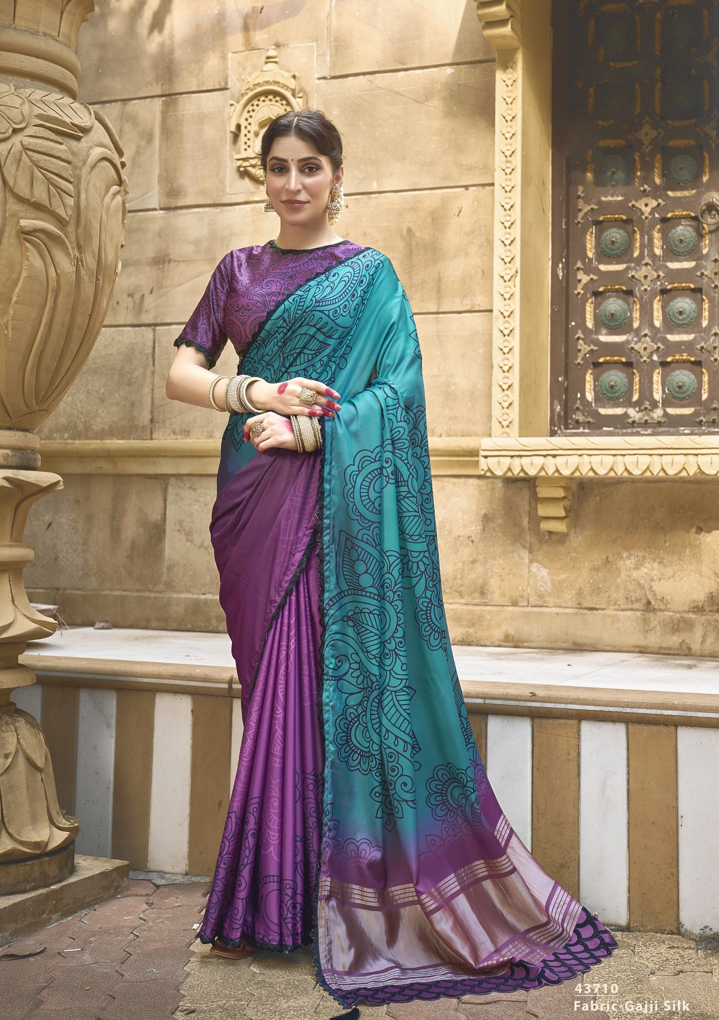 Blue Gajri Silk