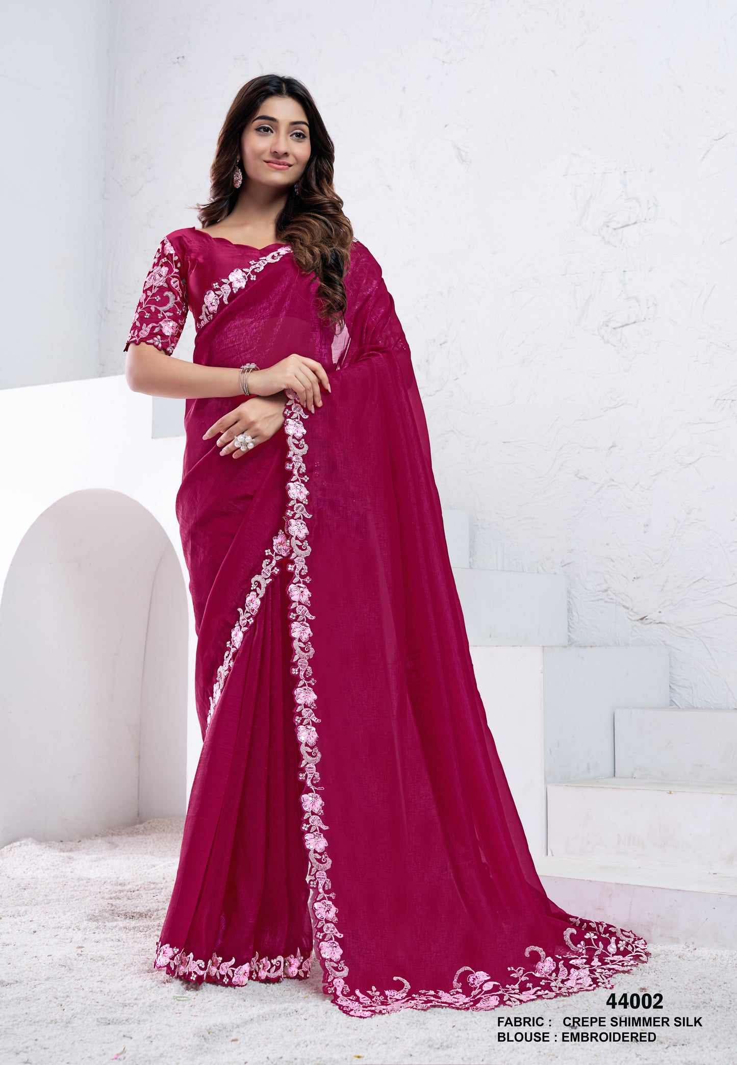 Pink Crepe Silk