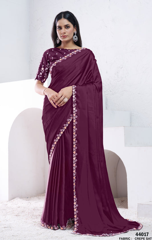 Wine Crepe Silk