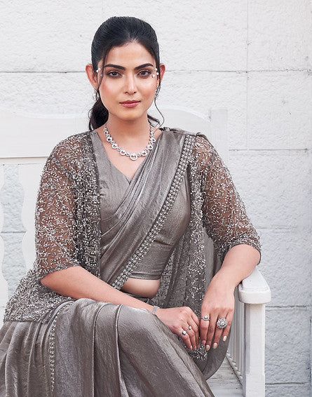 Grey Ombre Saree