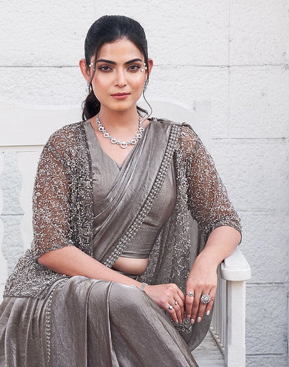 Grey Ombre Saree