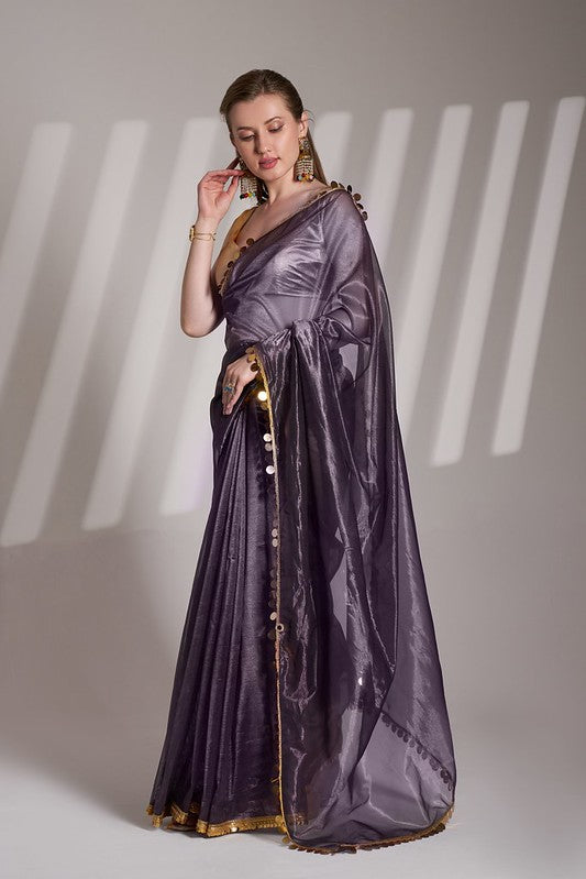 Purple Designer Saree