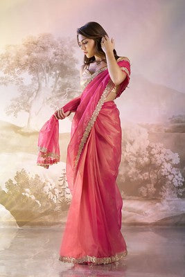 Pink Designer Saree