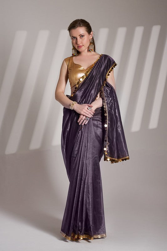 Purple Designer Saree