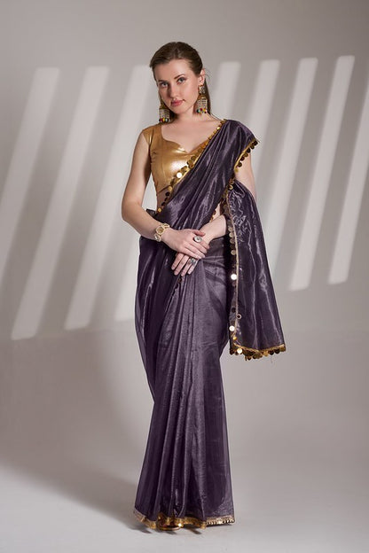 Purple Designer Saree
