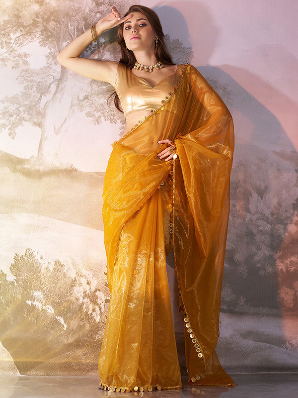 Mustard Gold Saree