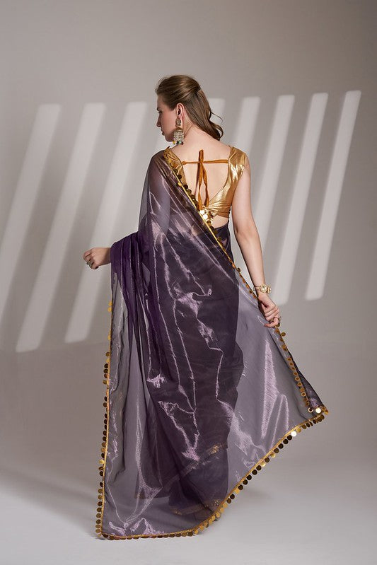 Purple Designer Saree