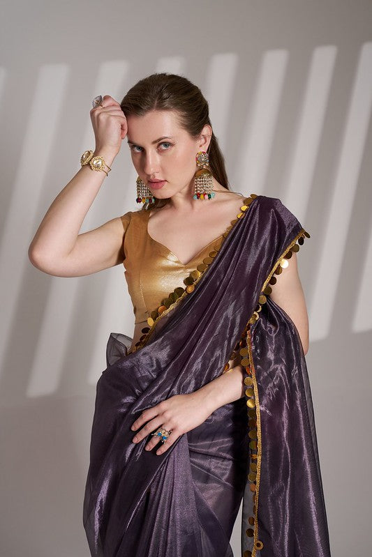 Purple Designer Saree