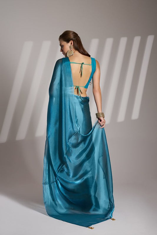 Blue Designer Saree