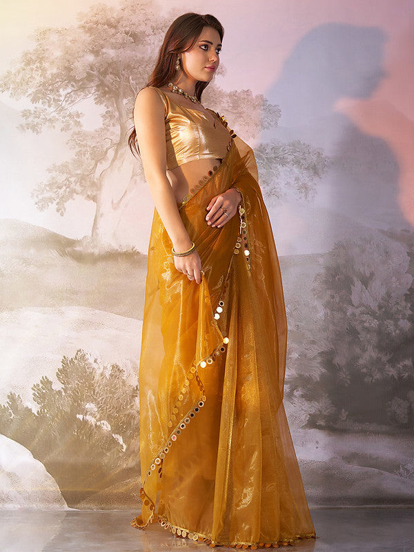 Mustard Gold Saree
