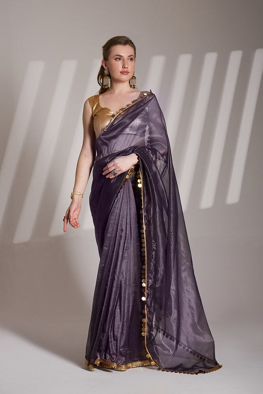 Purple Designer Saree