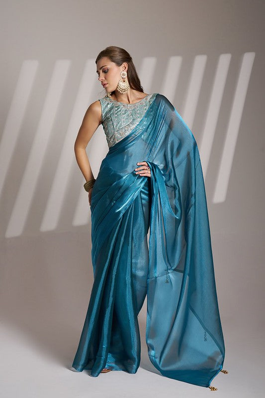 Blue Designer Saree