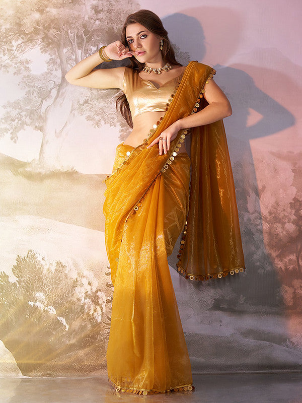 Mustard Gold Saree
