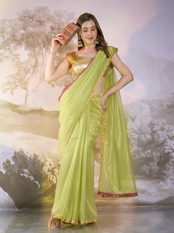 Pista Gold Saree