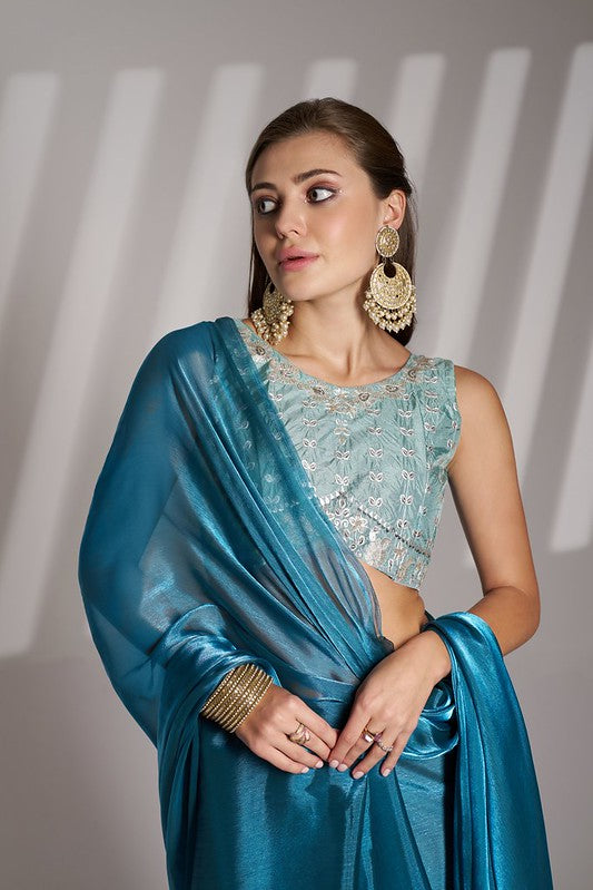 Blue Designer Saree