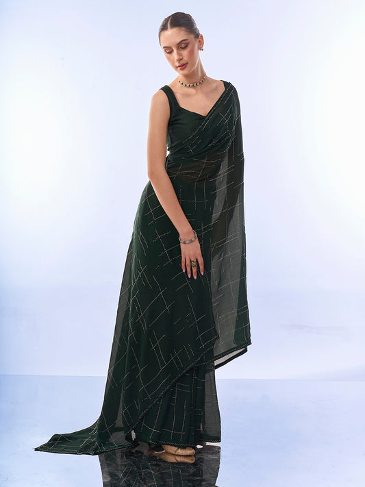 Green Chiffon Silk