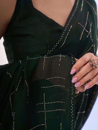 Green Chiffon Silk