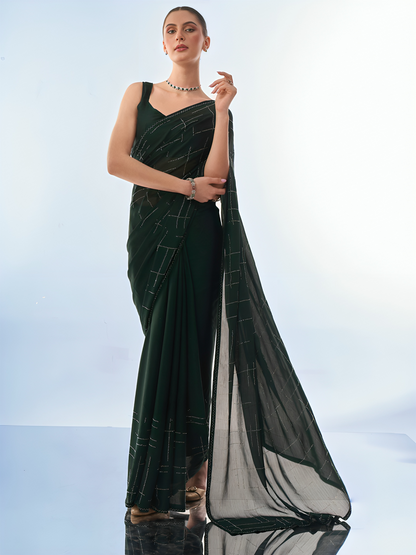 Green Chiffon Silk