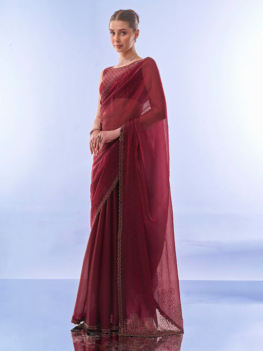 Wine Chiffon SIlk