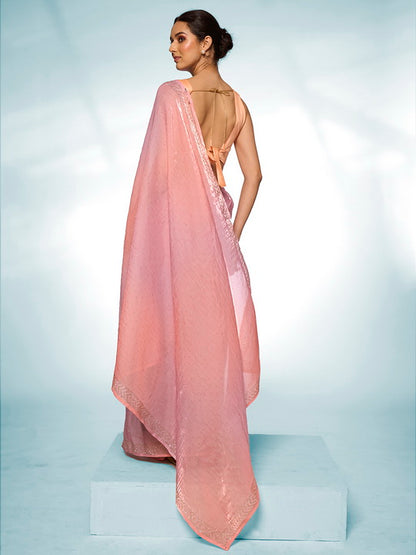 Pinkorange Organza